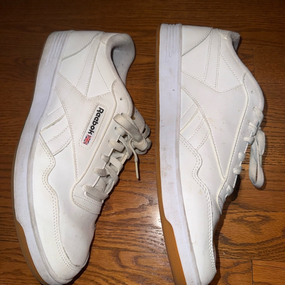 Reebok Men’s White Low-Top Sneakers with Gum Outsole